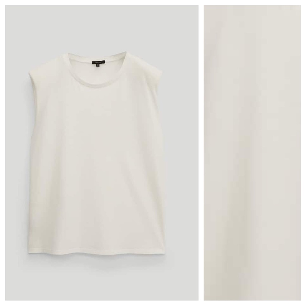 NWT Massimo Dutti White Cotton Straight Top Size S - Picture 9 of 12